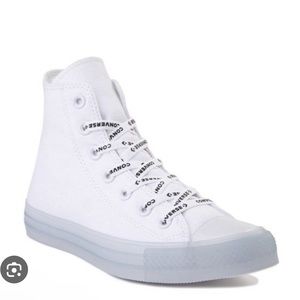 CONVERSE White and Clear Hightops